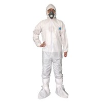 Xiantao wholesale breathable non woven microporous disposable medical protective clothing with hood for protection